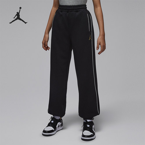 Nike/耐克正品JORDAN大童休闲运动束脚刺绣针织长裤IR8008-010