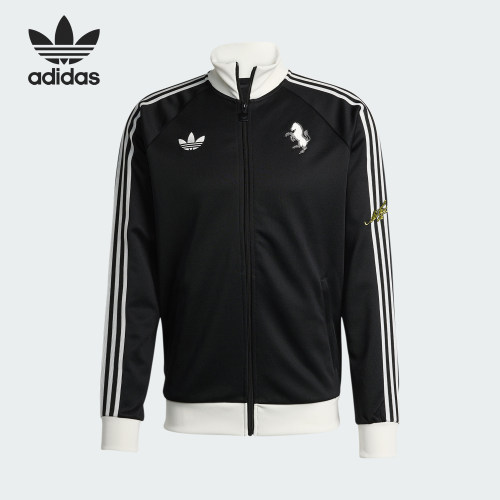Adidas/阿迪达斯正品三叶草男士立领修身针织足球运动外套KB4452