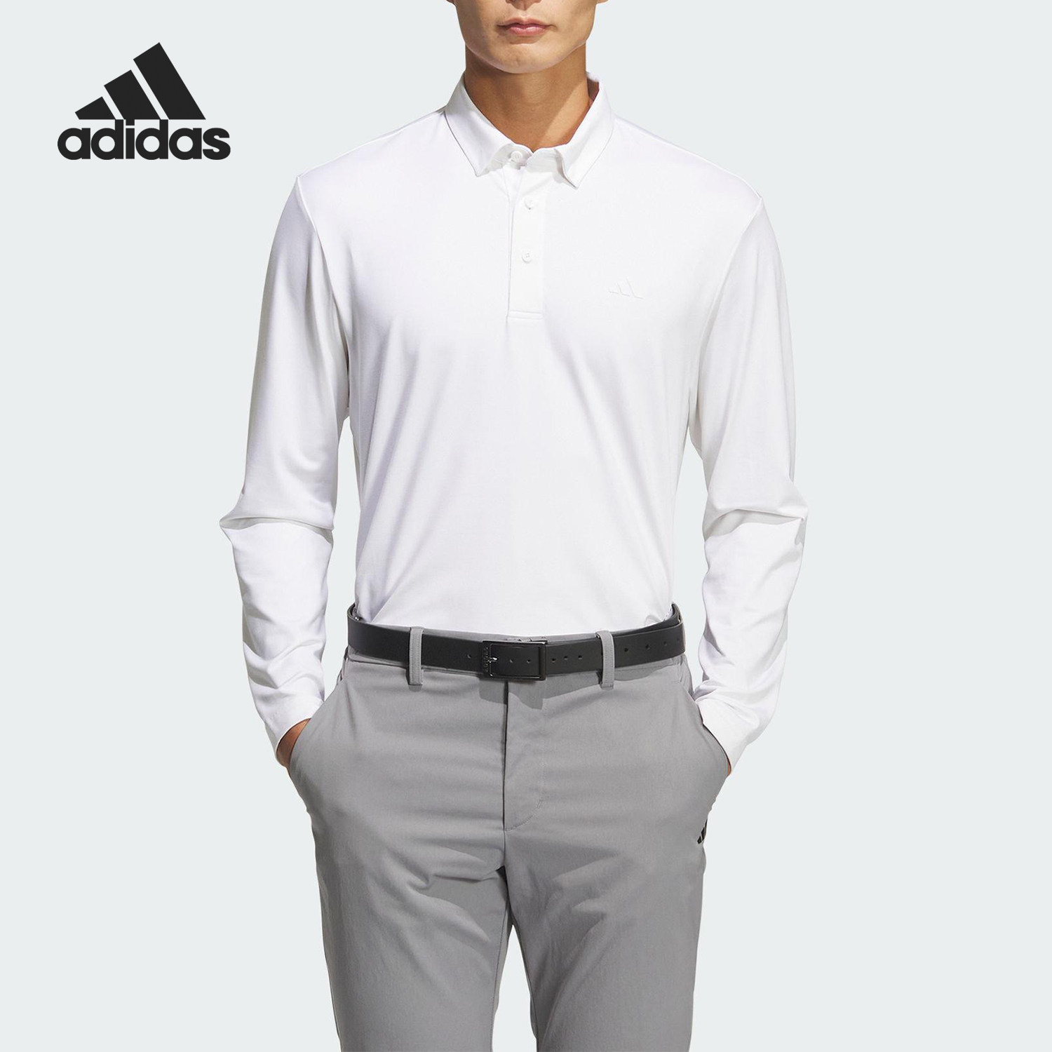 Adidas/阿迪达斯正品2025男士透气套头翻领运动长袖POLO衫JM7115,运动服/休闲服装,运动POLO衫,淘宝优惠券,粉丝福利购,淘宝优惠卷