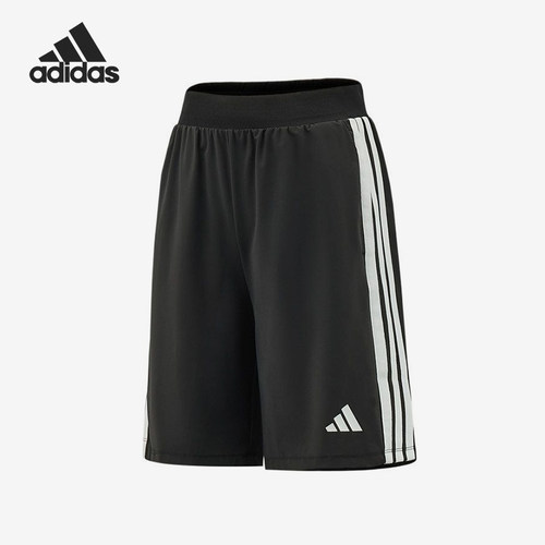 Adidas/阿迪达斯正品条纹松紧腰短裤新款儿童休闲短裤KZ0351