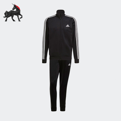 阿迪达斯男士立领运动长袖套装