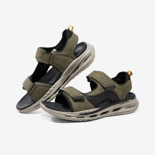 Skechers/斯凯奇正品夏季新男子魔术贴透气休闲运动沙滩凉鞋