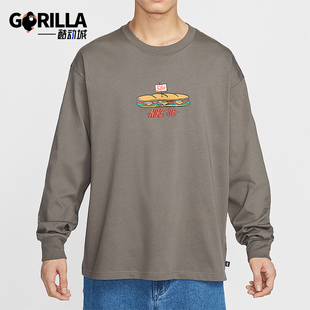 Nike/耐克正品春季新款男士经典印花宽松透气长袖T恤HJ0807-289