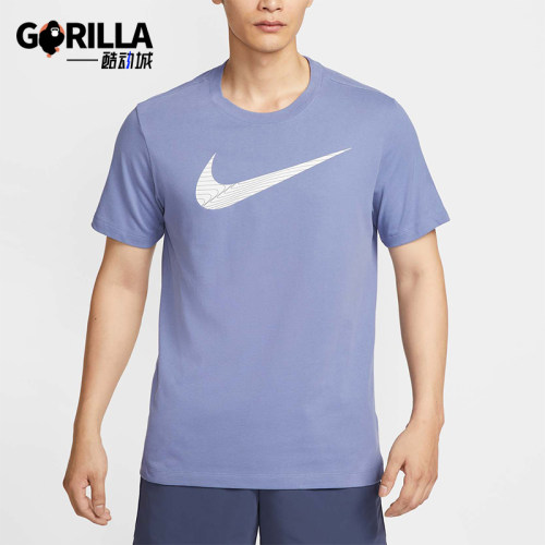 Nike/耐克正品夏季男士运动圆领简约针织透气短袖T恤FJ2465-499