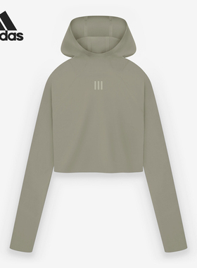 Adidas/阿迪达斯正品秋季新款女士短款运动紧身卫衣IN5904