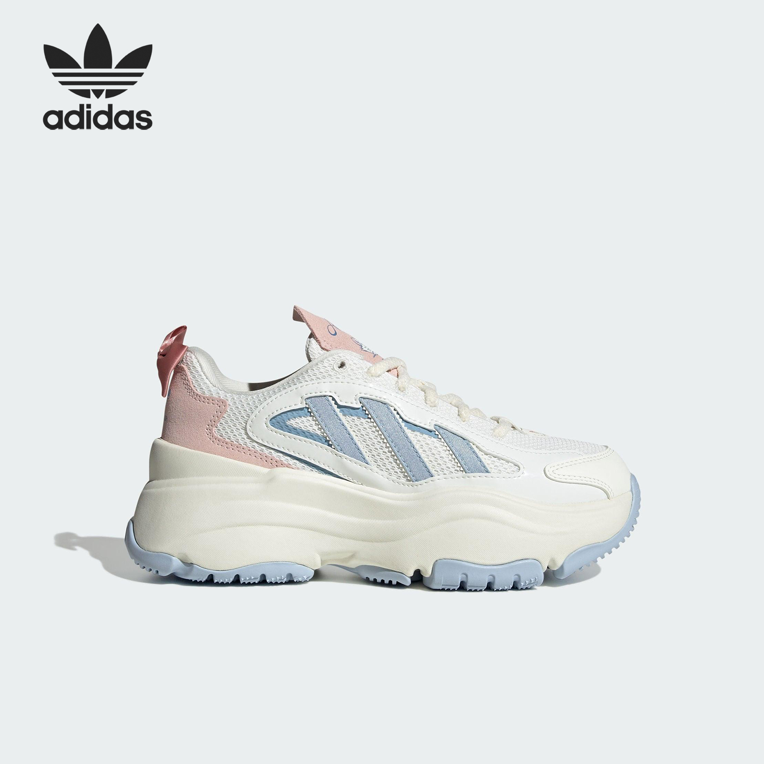 Adidas/阿迪达斯正品三叶草女士运动蝴蝶结经典厚底老爹鞋JR4240