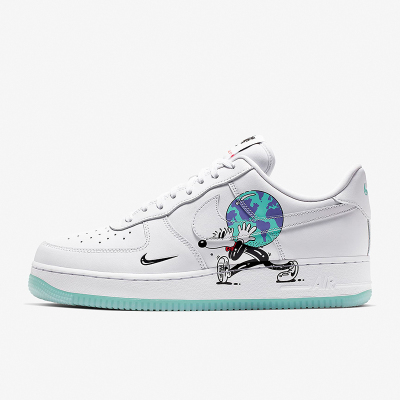 Nike/耐克正品AirForce1新款男女白绿色经典休闲板鞋CI5545-100