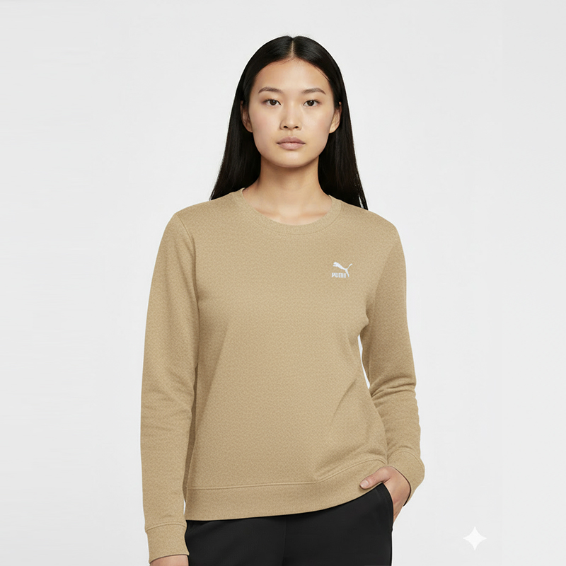 Puma/彪马正品当季新款女士薄绒毛巾布短款卫衣623485-84