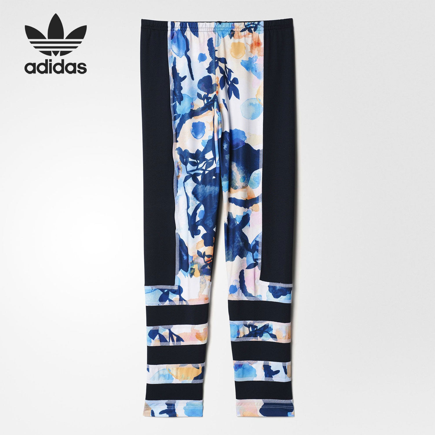 Adidas/阿迪达斯官方正品三叶草女童运动针织打底裤长裤BJ8553