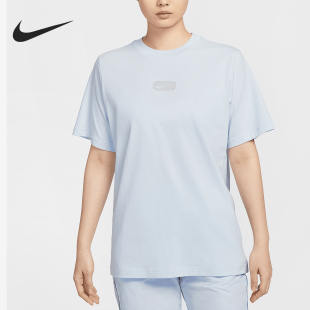 耐克官方正品 新款 Nike 夏季 423 女士印花针织圆领短袖 T恤HQ1699