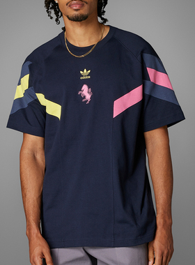 Adidas/阿迪达斯正品男士圆领休闲经典印花运动短袖T恤IN5598