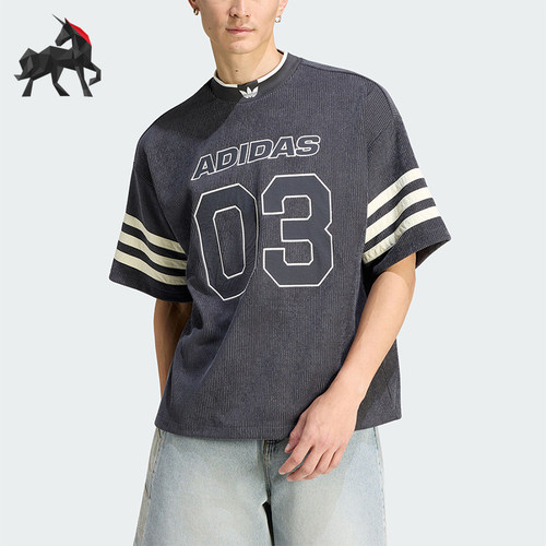 Adidas/阿迪达斯正品三叶草KNITFOTBALJERSEY经典短袖T恤KU9192