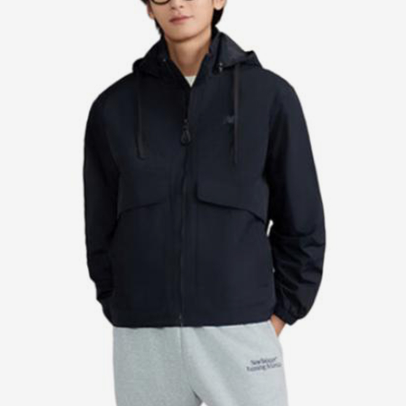 New Balance/NB正品新款男女梭织立领防风夹克外套AMJ43314-BK