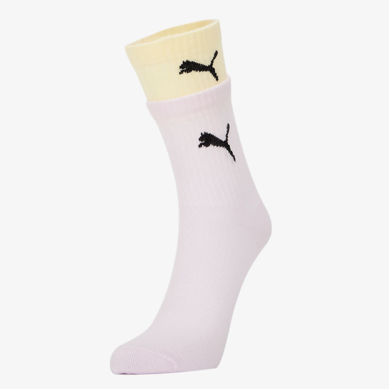 Puma/彪马正品新款拼接运动袜中筒袜高帮袜一双装935585-03