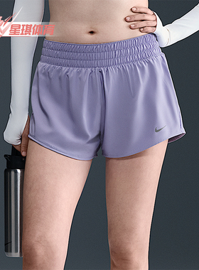 Nike/耐克正品2025女士耐穿中腰松紧腰透气印花短裤DX6011-533