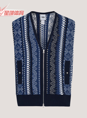 Adidas/阿迪达斯正品三叶草男女宽松经典时尚休闲针织马甲KU6909