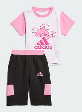 Adidas/阿迪达斯正品IN F GFX 34 SET婴童运动短袖套装IQ0843
