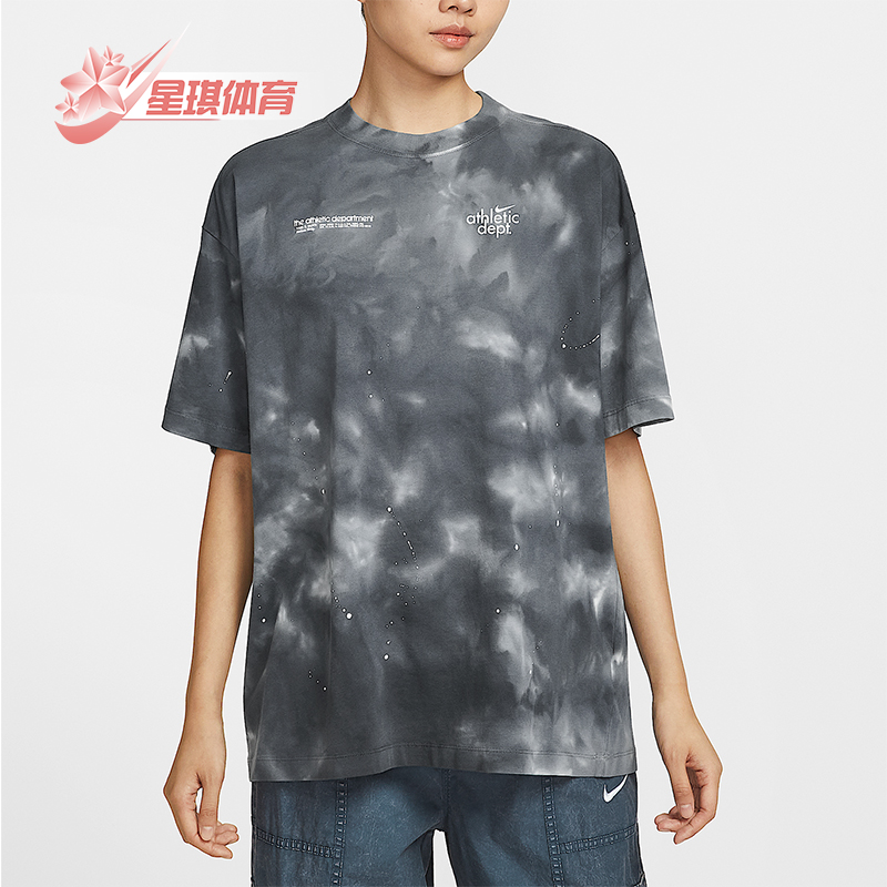 Nike/耐克正品夏季女士休闲宽松圆领时尚印花透气短袖II0462-010