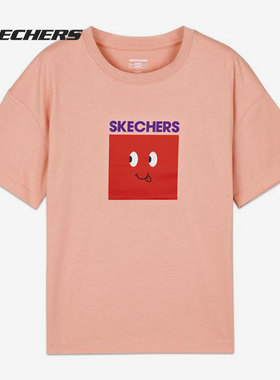 Skechers/斯凯奇正品春季新款男女童休闲运动短袖T恤L221K008