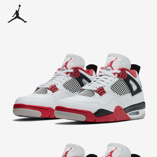 Nike/耐克正品Air Jordan 4 AJ4黑橙金属橙男女篮球鞋CW7183-100