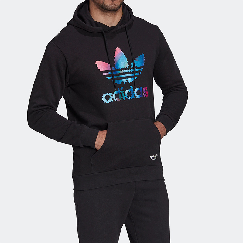 阿迪达斯三叶草男运动连帽卫衣