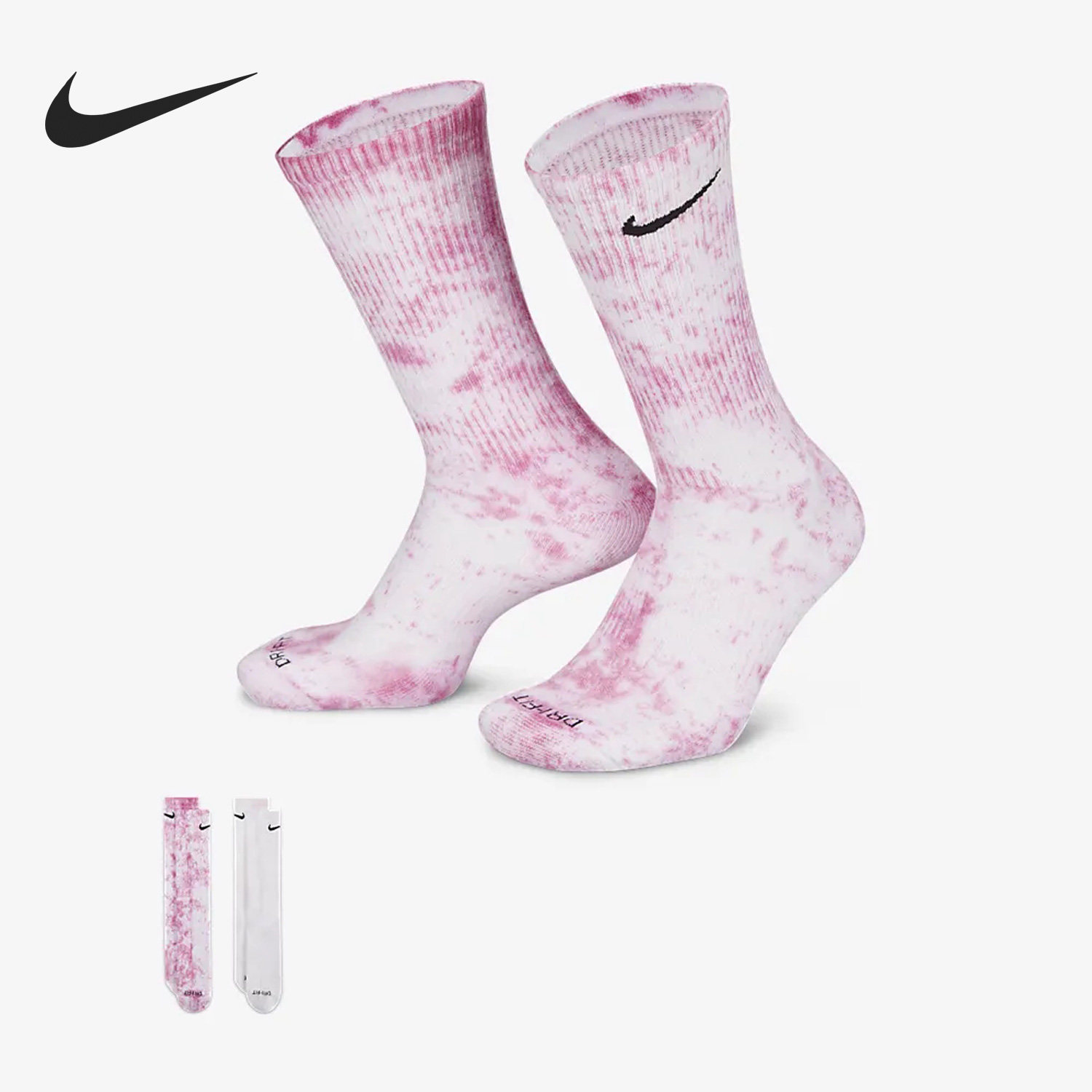 Nike/耐克正品当季新款男女休闲透气运动袜两双装DM3407-913