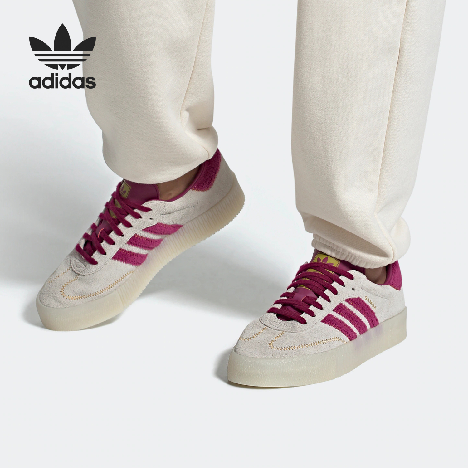 Adidas/阿迪达斯官方正品三叶草SAMBAROSE W 女子经典板鞋 FZ3637 运动鞋new 板鞋 原图主图