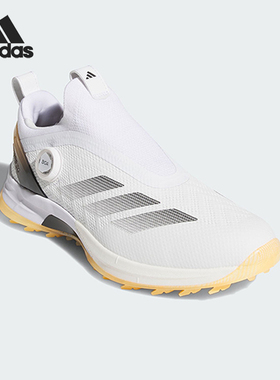 Adidas/阿迪达斯正品ADIZEROZG新款男经典白黄色高尔夫鞋HQ5052