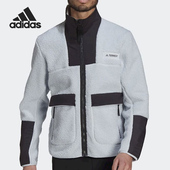 阿迪达斯男子正品 特卖 仿羊羔绒运动外套断码