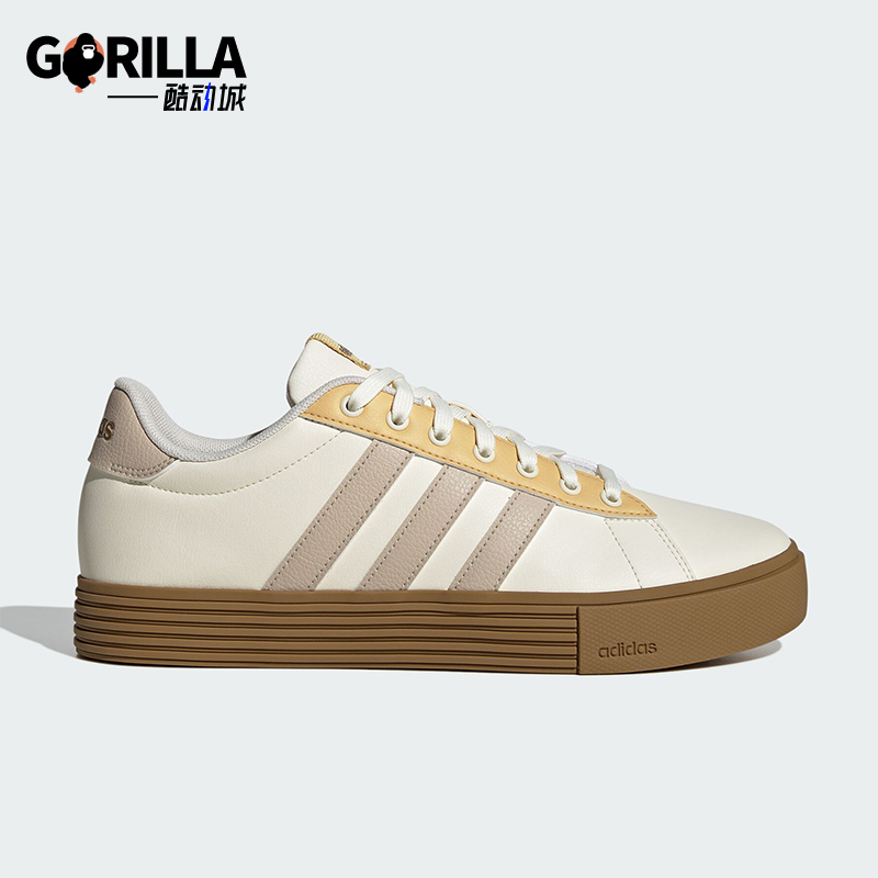 阿迪达斯男女同款耐穿系带板鞋