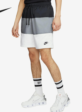 Nike/耐克正品夏季款男士透气梭织时尚运动拼接短裤DQ2427-010