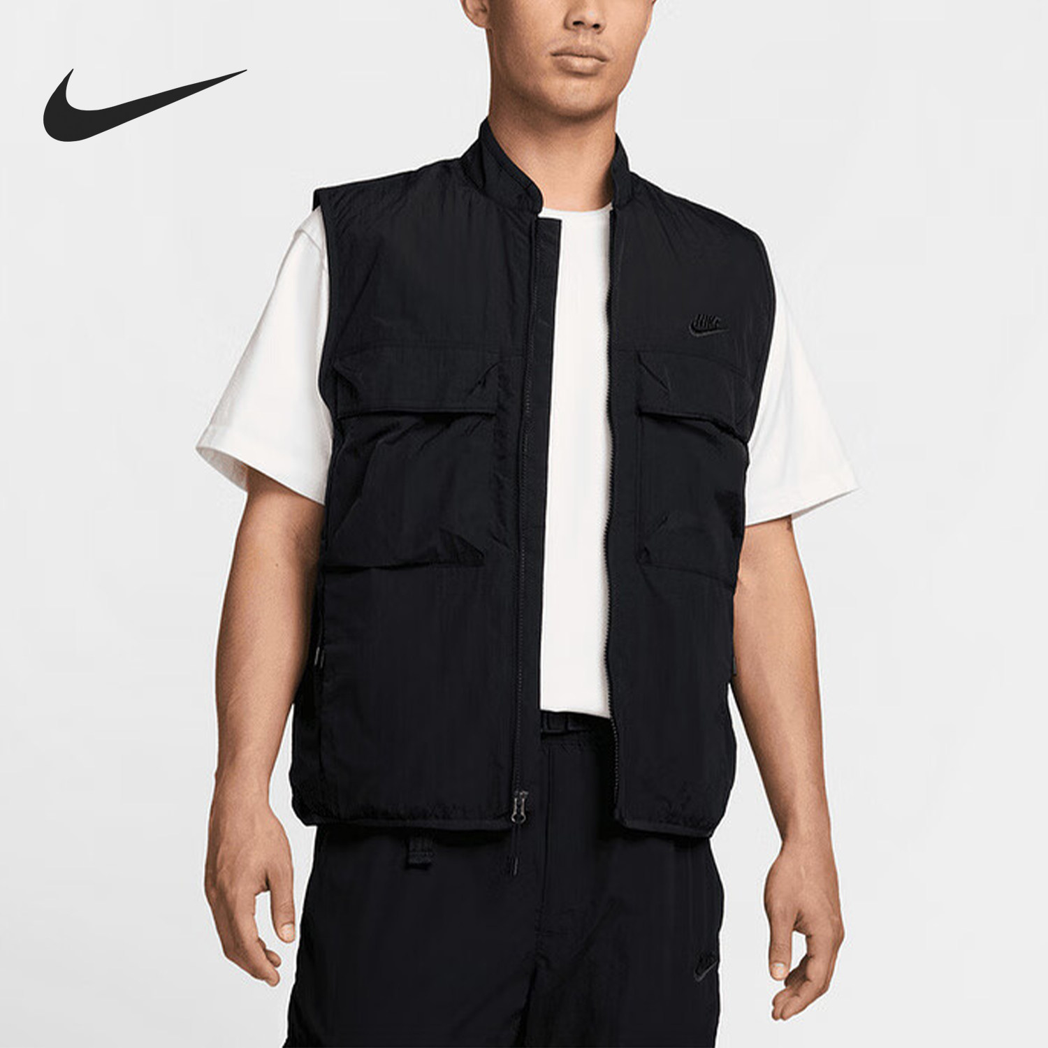 Nike/耐克官方正品当季新款男士户外梭织拒水工装马甲FZ0749-010