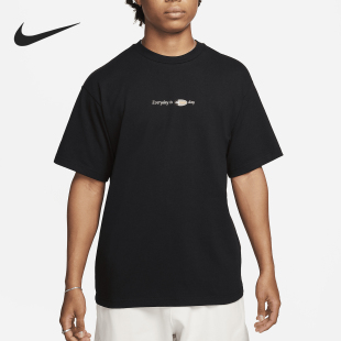 罗纹圆领休闲透气短袖 Nike 耐克正品 男女同款 010 T恤FZ7619
