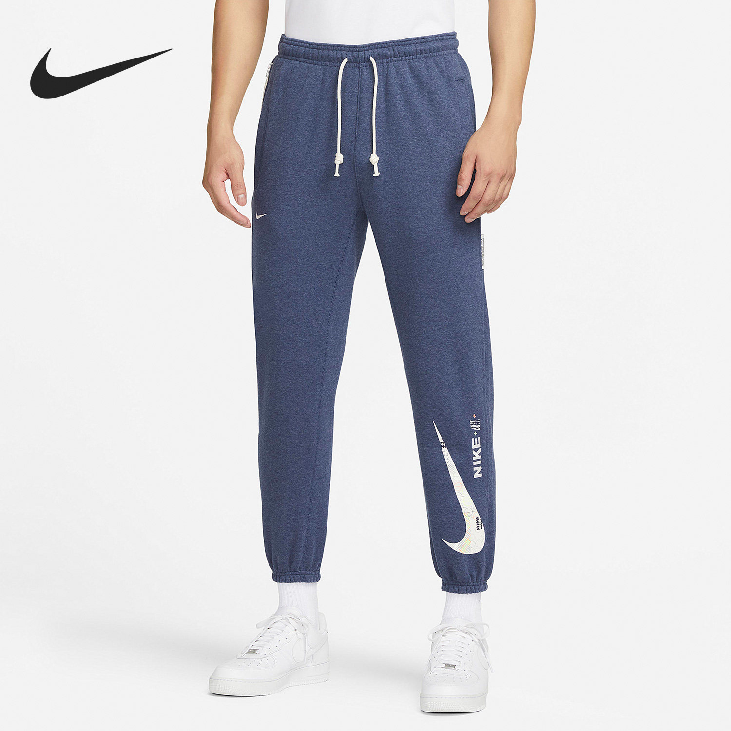 Nike/耐克官方正品秋季新款男子运动篮球透气束脚长裤FB1834-410 - 实物图