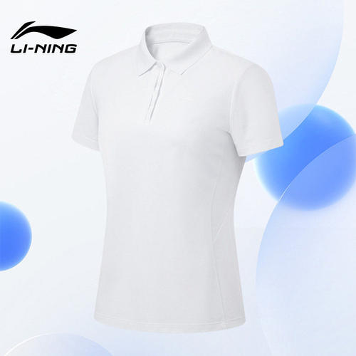 Lining/李宁正品健身系列女子舒适透气运动休闲短袖POLO衫APLT034