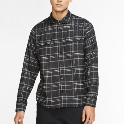 耐克男子格子运动长袖衬衫