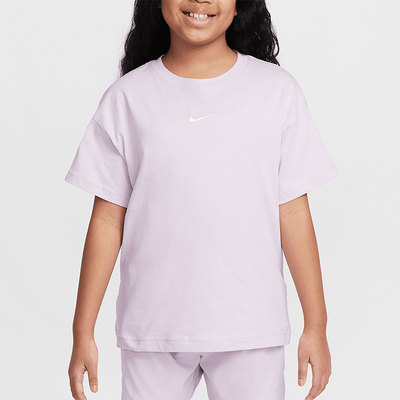 Nike/耐克正品2025夏季款大童日常宽松经典柔软休闲T恤FZ5539-537