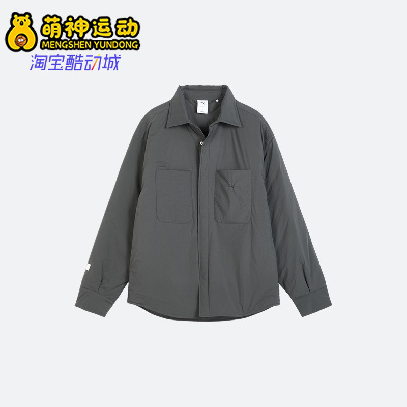 Puma/彪马正品2025秋季款男女长袖宽松衬衫式加棉外套633477-44