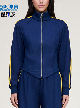 Adidas/阿迪达斯正品三叶草新款女蓝黄色经典出行夹克外套KD1485