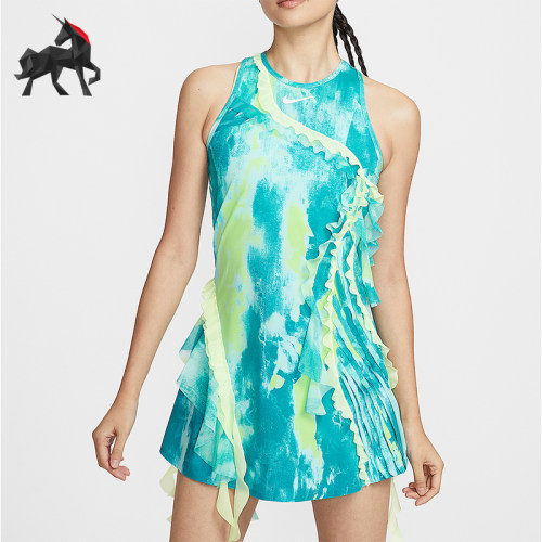 Nike/耐克正品Dri-FIT女士圆领时尚潮流经典网球连衣裙IO3737-482