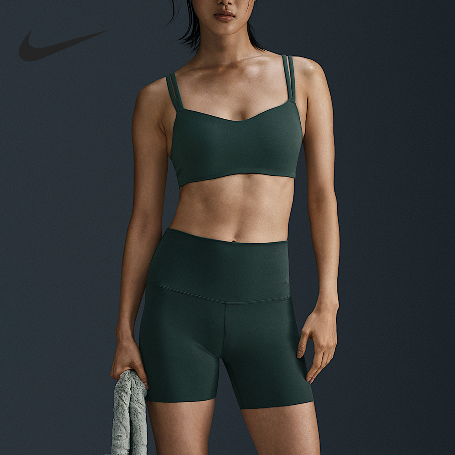 耐克女士V领透气健身运动内衣