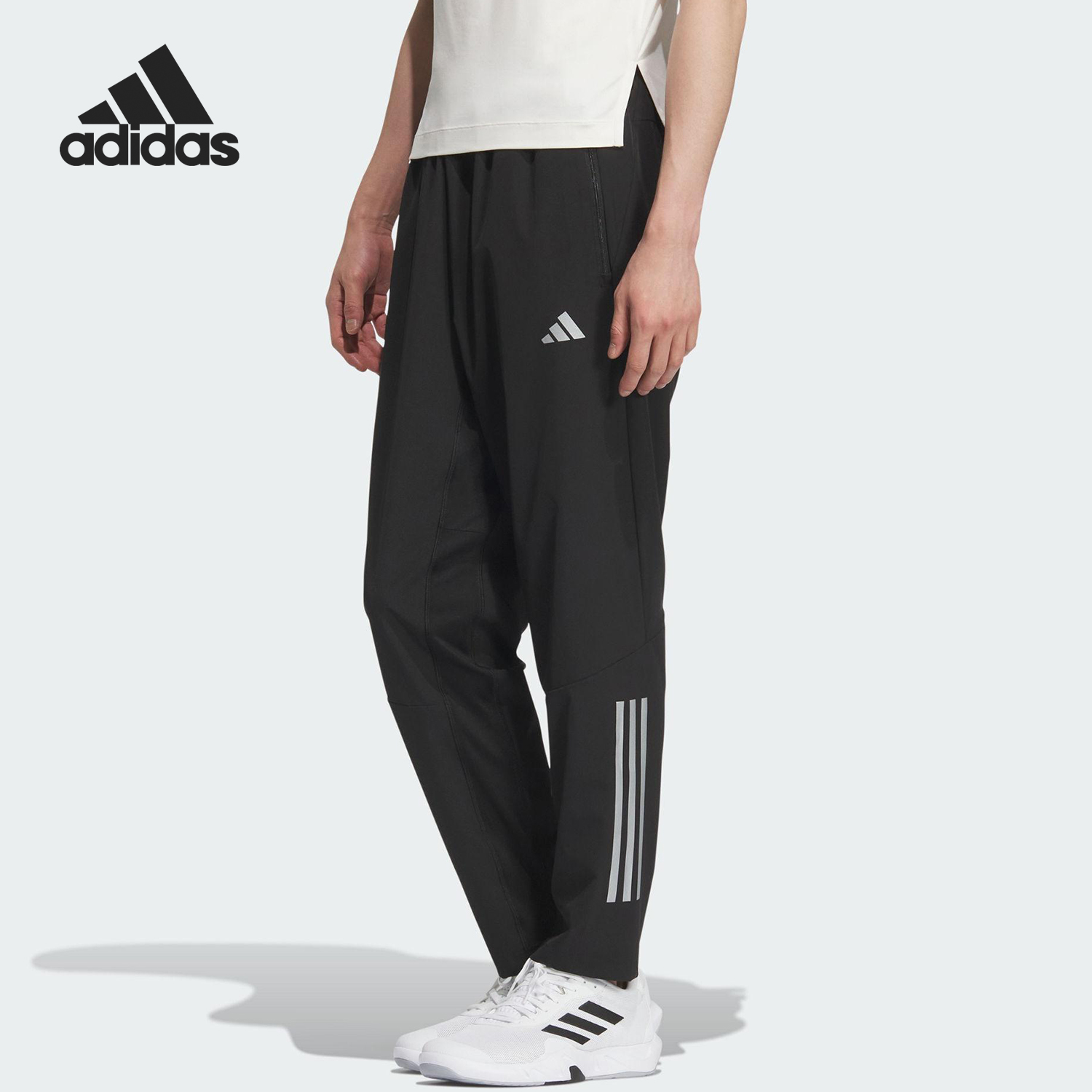 Adidas/阿迪达斯正品GYM 3S PNT 男士训练梭织健身裤KE3839