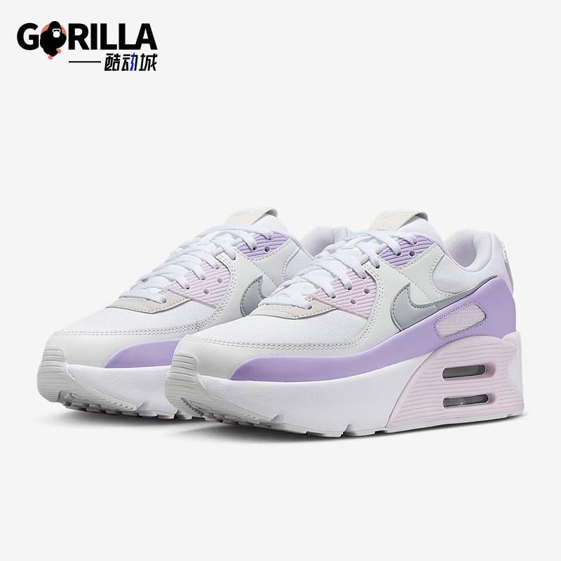 Nike/耐克正品Air Max 90 女士休闲拼接气垫厚底运动鞋FD4328-113