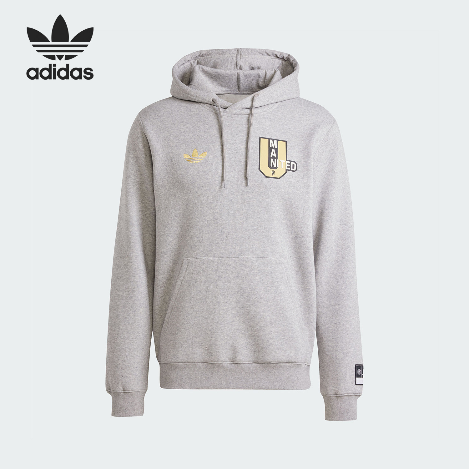 Adidas/阿迪达斯官方正品三叶草男士足球连帽卫衣套头衫JF0368