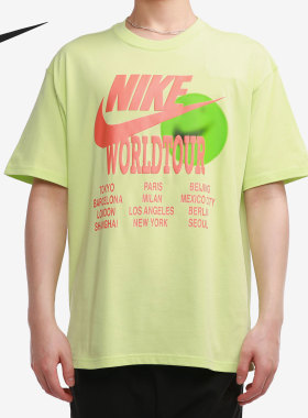 Nike/耐克正品当季男子新款大勾印花短袖运动T恤DA0938-383