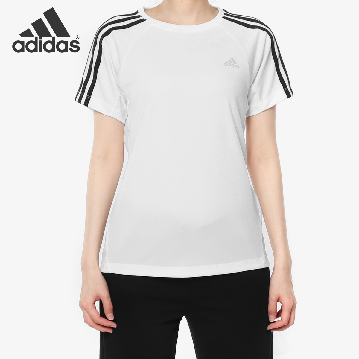 Adidas/阿迪达斯正品女装夏季新款运动上衣透气短袖T恤DV2246