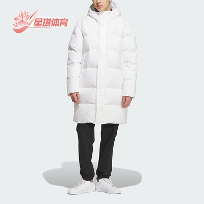 Adidas/阿迪达斯正品2025男女梭织运动休闲保暖长款羽绒服KQ5515