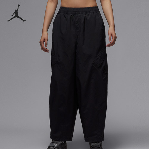 耐克女士宽松休闲梭织收口长裤