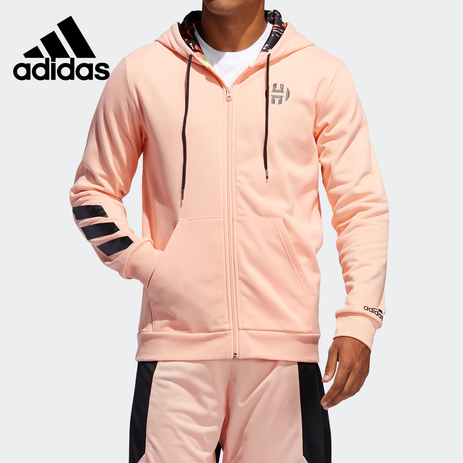 Adidas/阿迪达斯正品秋季新款男子休闲连帽运动外套 FR6144