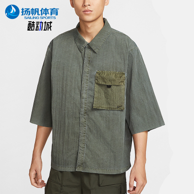 Nike/耐克正品2025 Tech男士翻领梭织经典宽松休闲上衣HJ2955-355